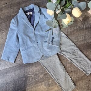 H&M Stylish Light Blue Blazer and Pants Set 1.5-2